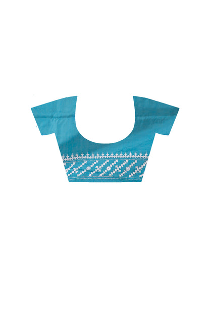 Bangalore Silk Gujrati Stitch Saree