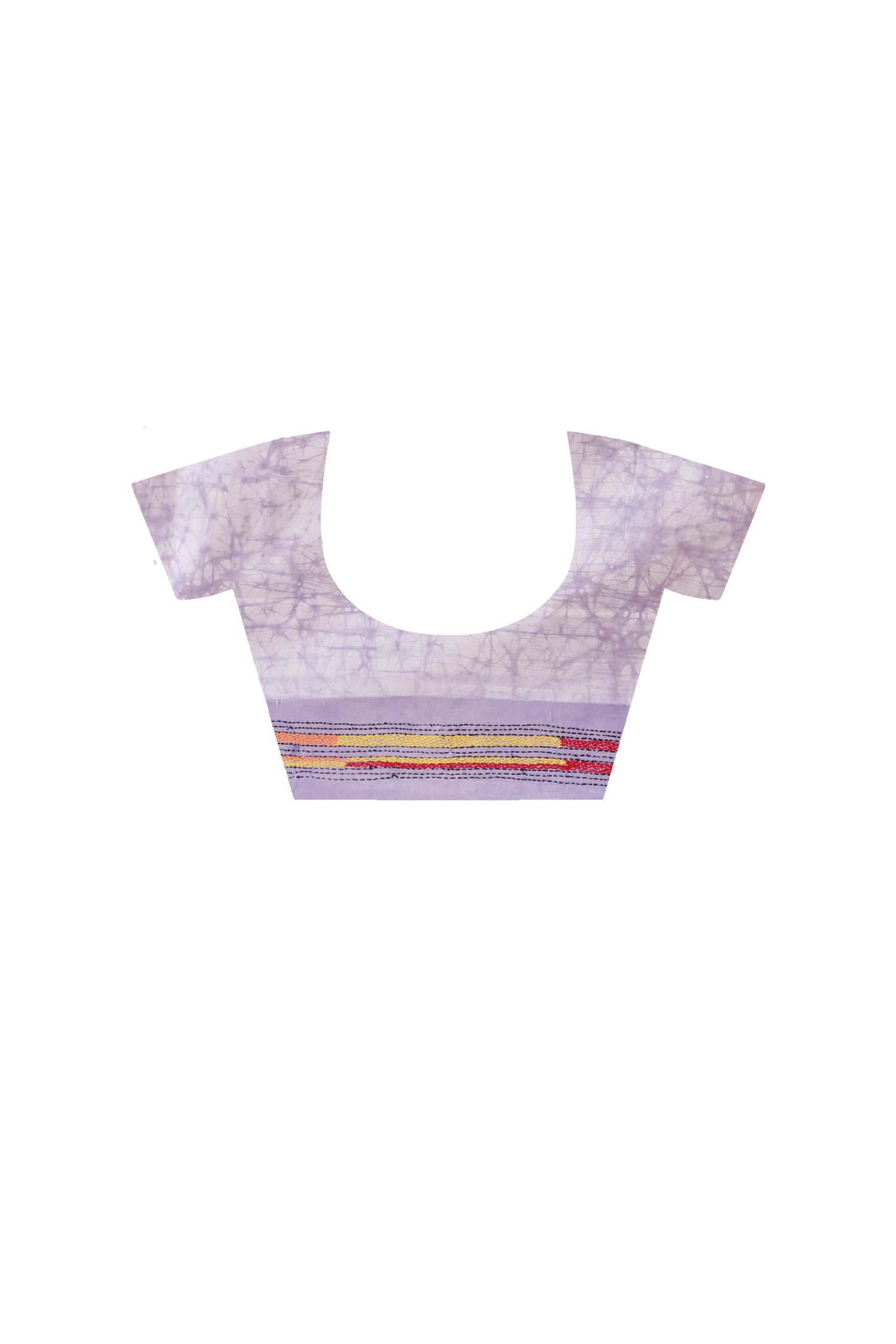 Bangalore Silk Batik Kantha Stitch Saree