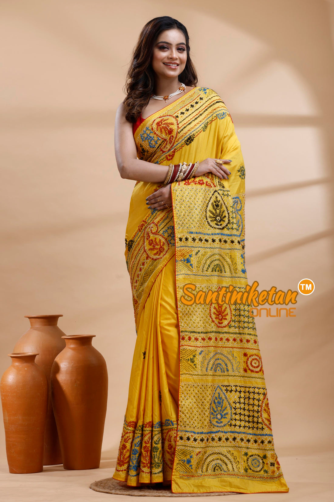 Bangalore Silk Lambani Stitch Saree