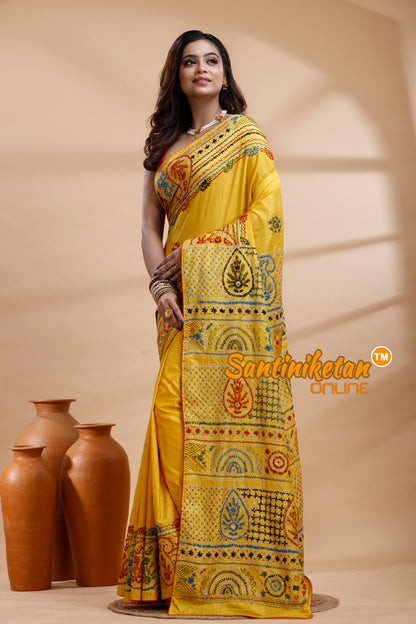 Bangalore Silk Lambani Stitch Saree