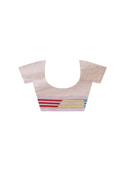 Bangalore Silk Batik Kantha Stitch Saree