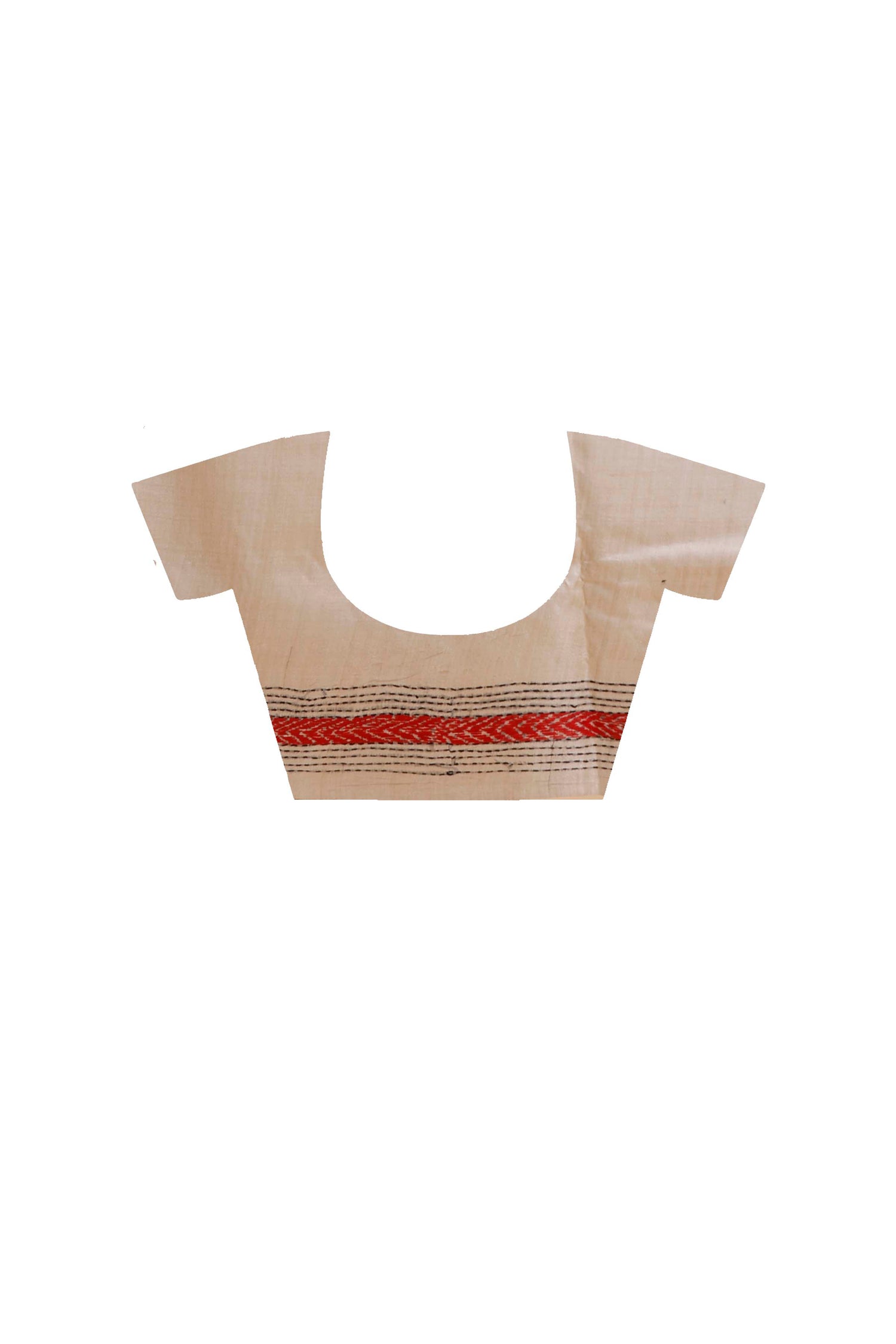 Pure Gachi Tussar Silk Kantha Stitch Saree