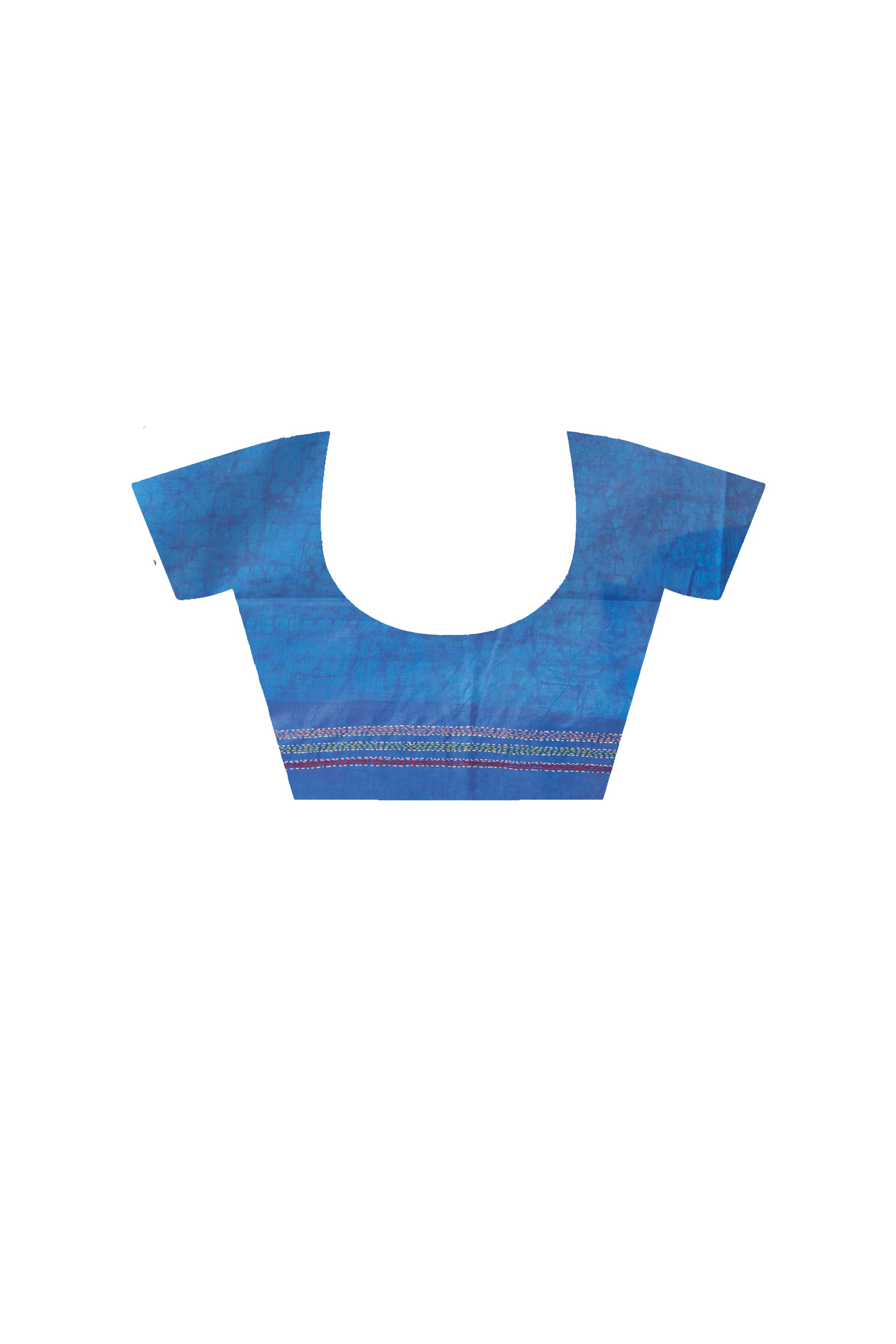 Bangalore Silk Batik Kantha Stitch Saree