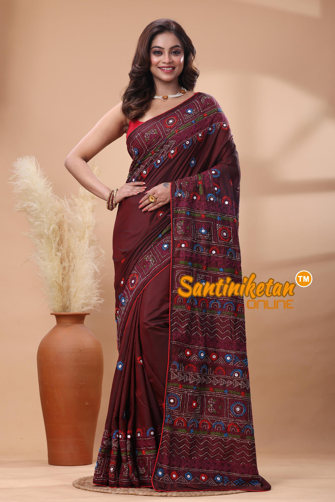 Bangalore Silk Lambani Stitch Saree