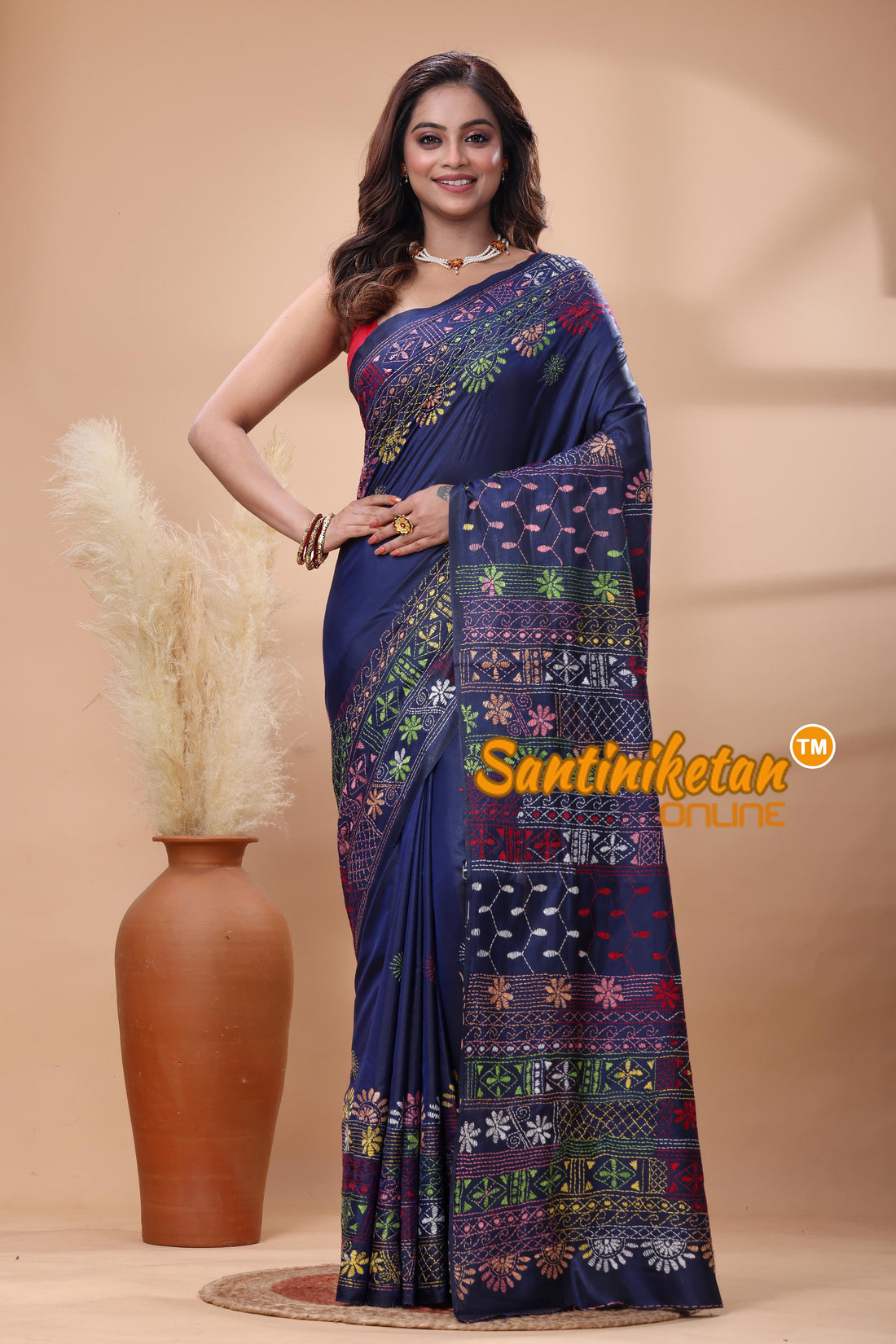 Bangalore Silk Lambani Stitch Saree