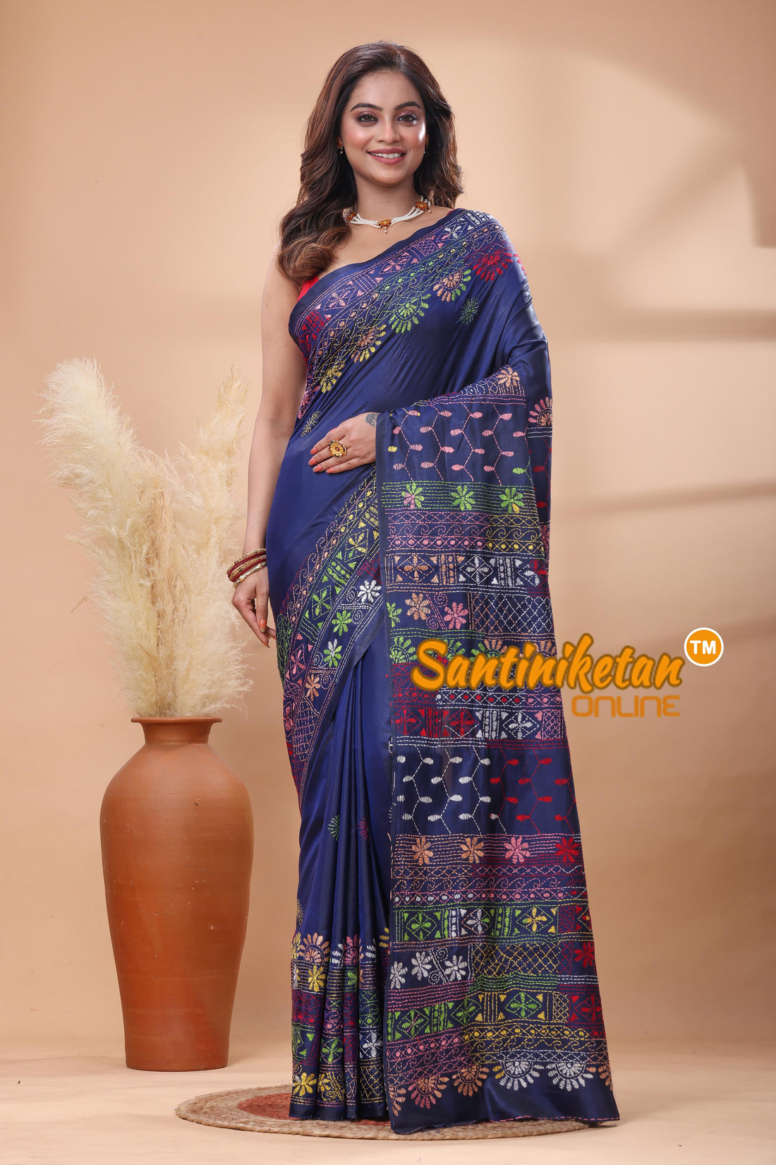 Bangalore Silk Lambani Stitch Saree