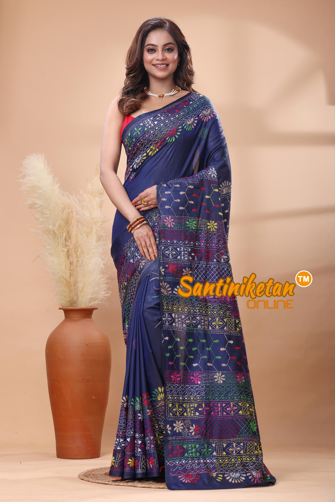 Bangalore Silk Lambani Stitch Saree