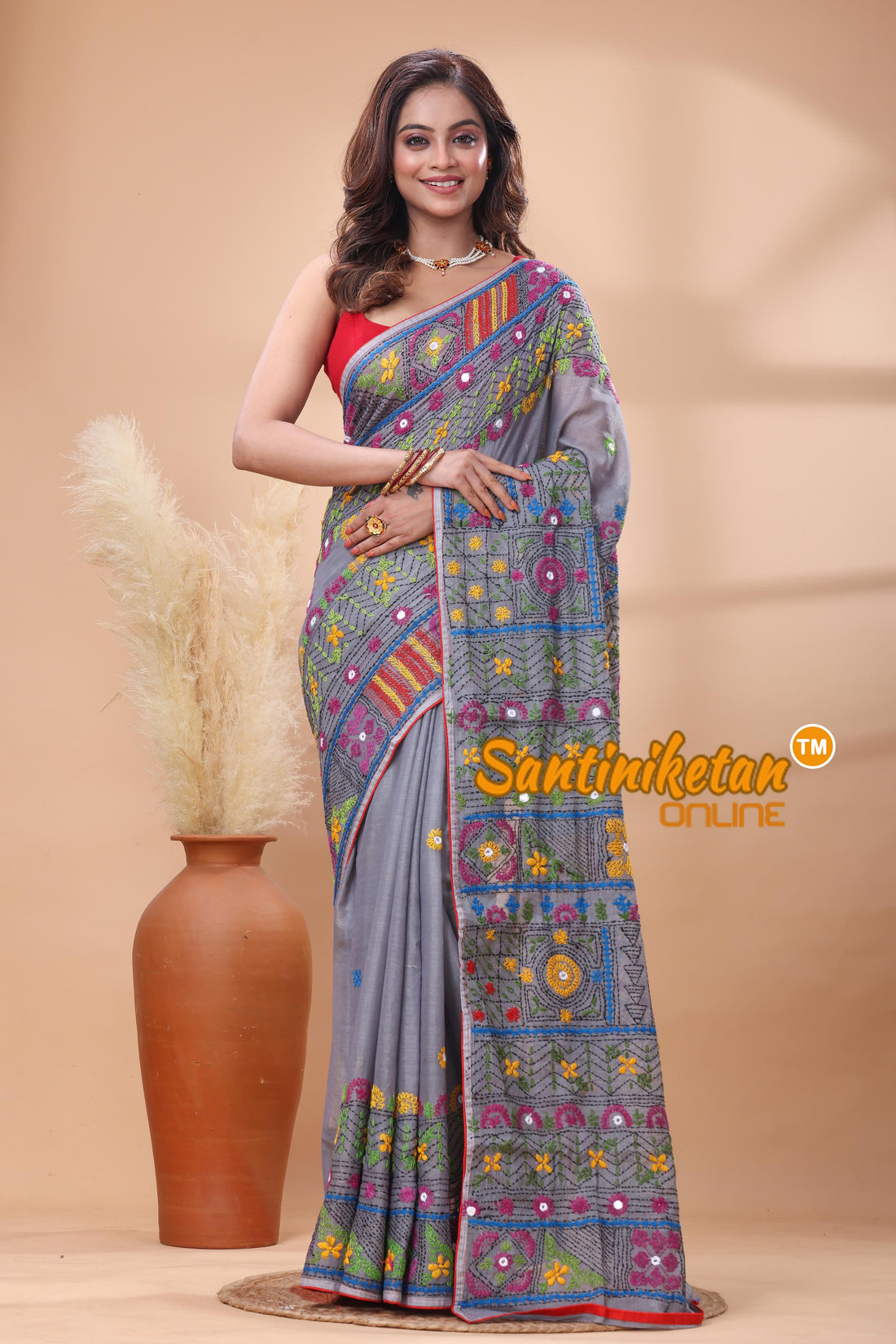 Half Tussar Lambani Stitch Saree