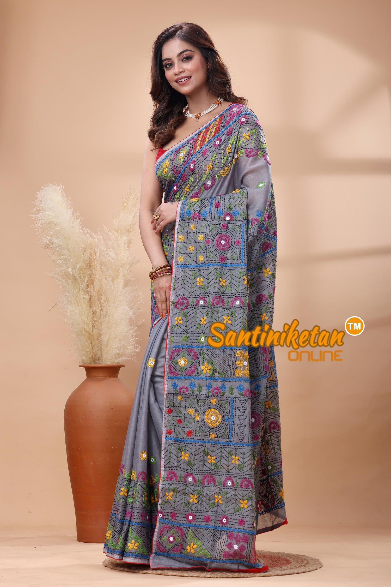 Half Tussar Lambani Stitch Saree