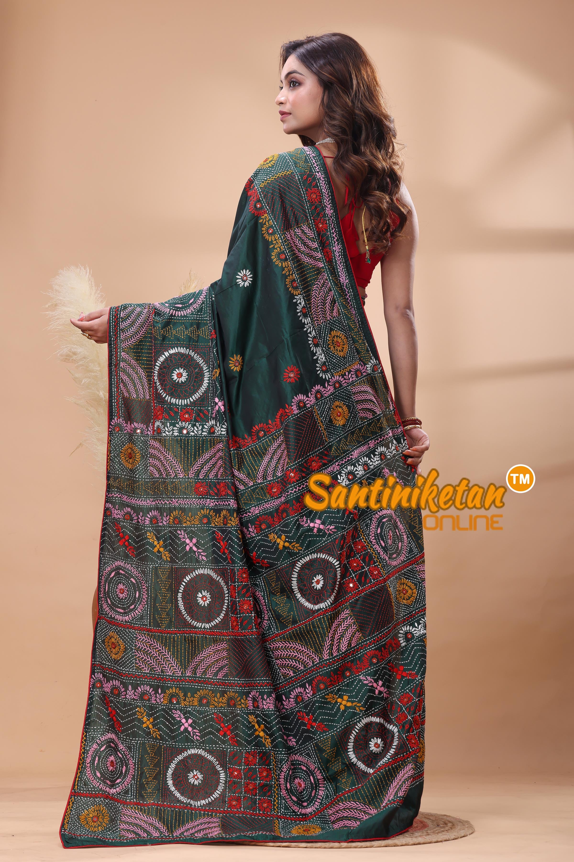 Bangalore Silk Lambani Stitch Saree