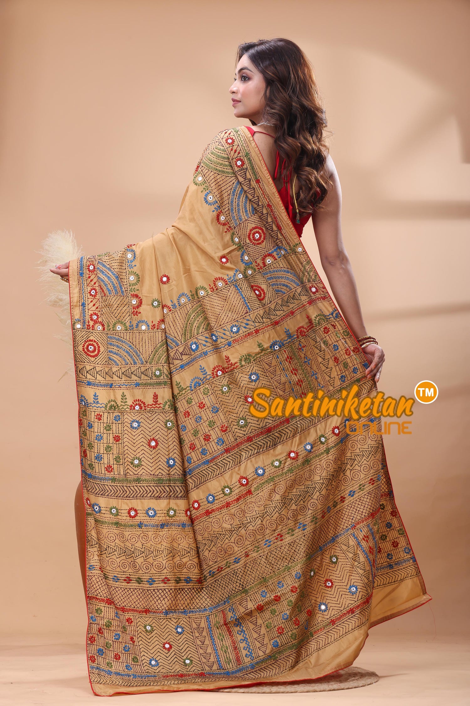 Bangalore Silk Lambani Stitch Saree