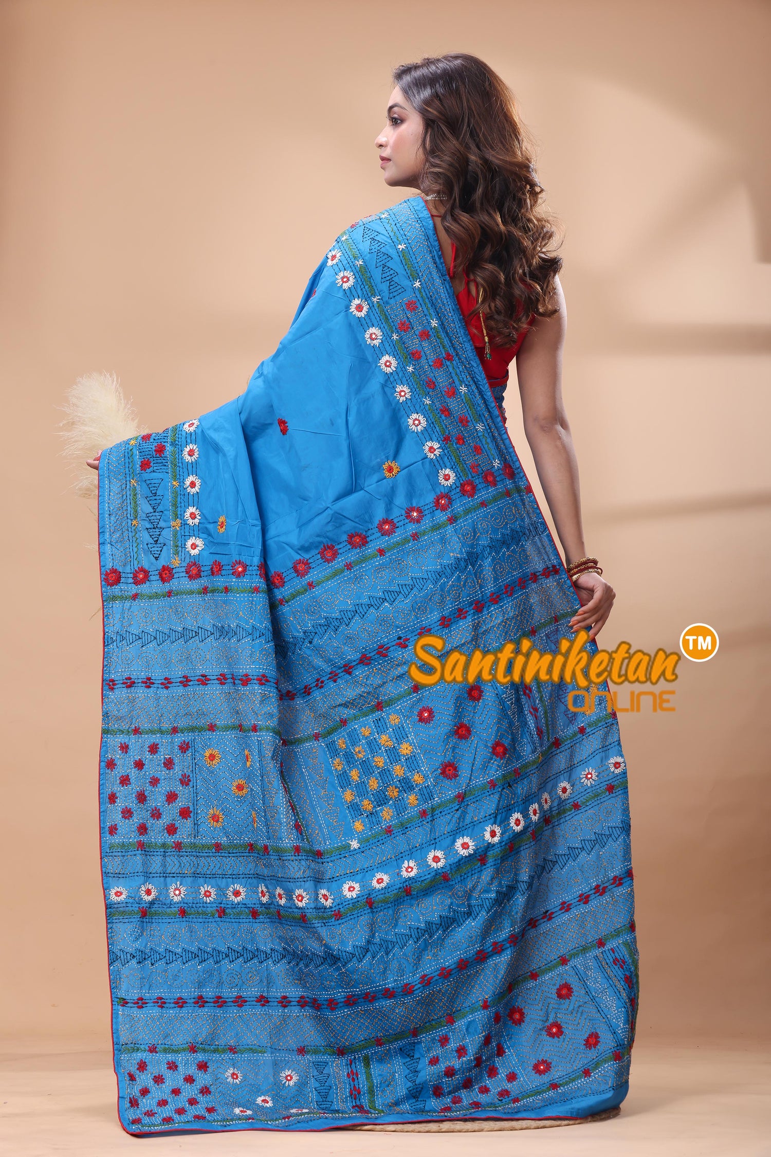 Bangalore Silk Lambani Stitch Saree