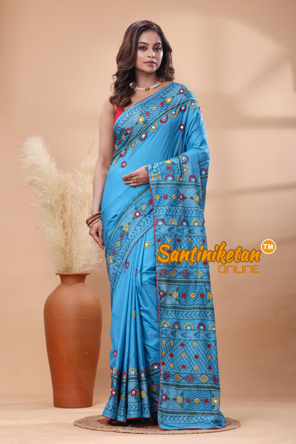 Bangalore Silk Lambani Stitch Saree