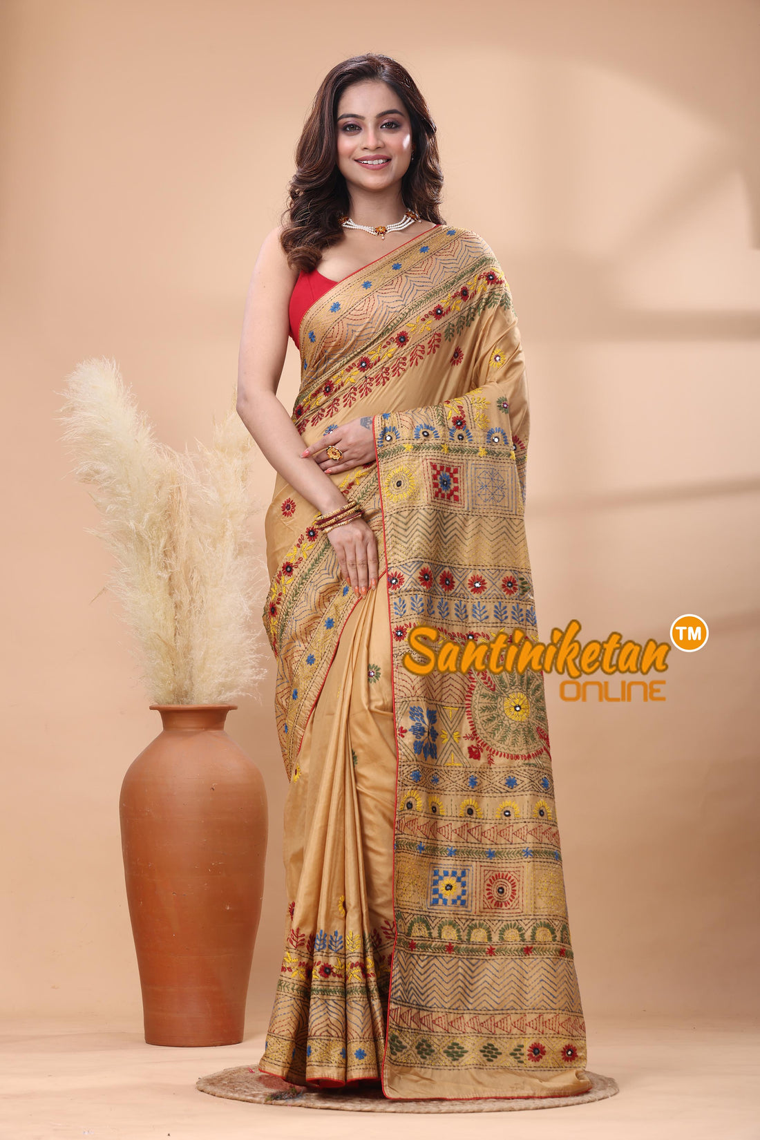 Bangalore Silk Lambani Stitch Saree