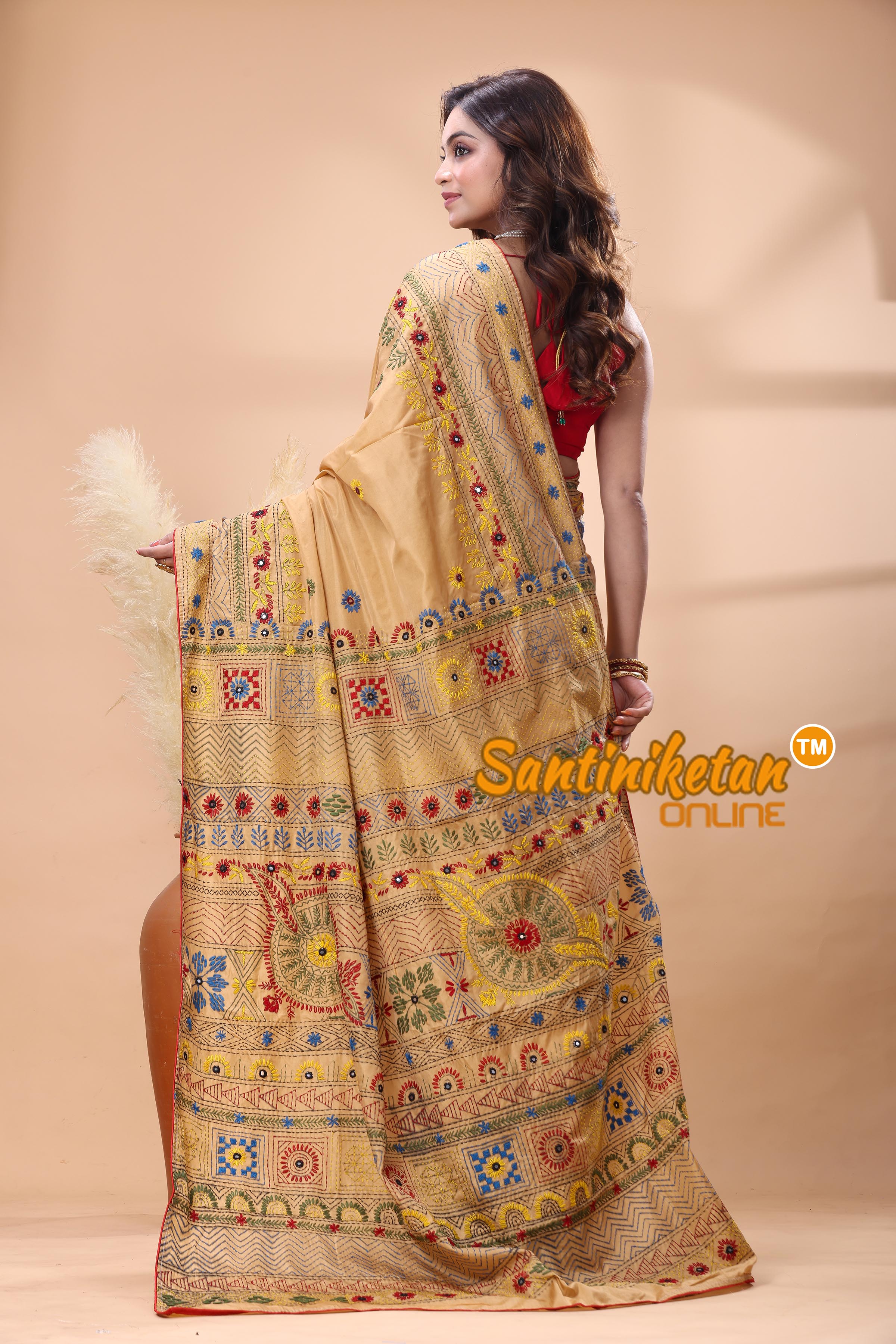 Bangalore Silk Lambani Stitch Saree