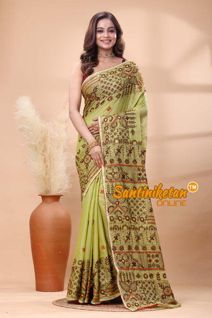 Half Tussar Lambani Stitch Saree