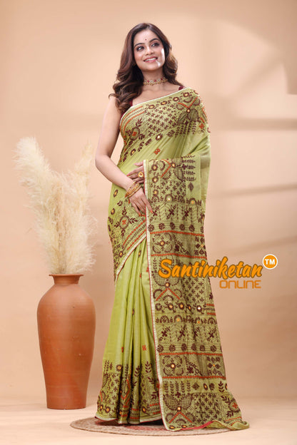 Half Tussar Lambani Stitch Saree
