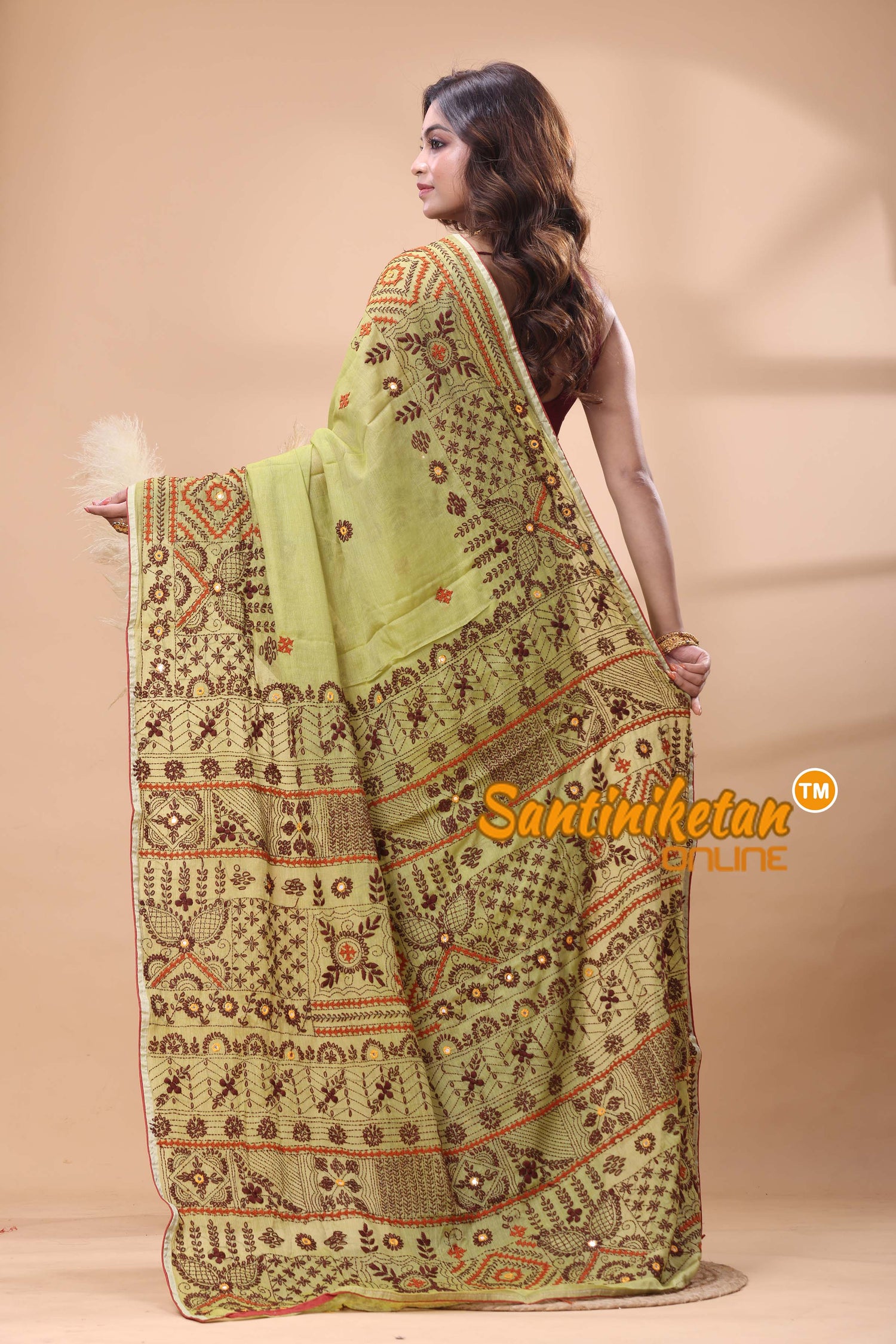 Half Tussar Lambani Stitch Saree