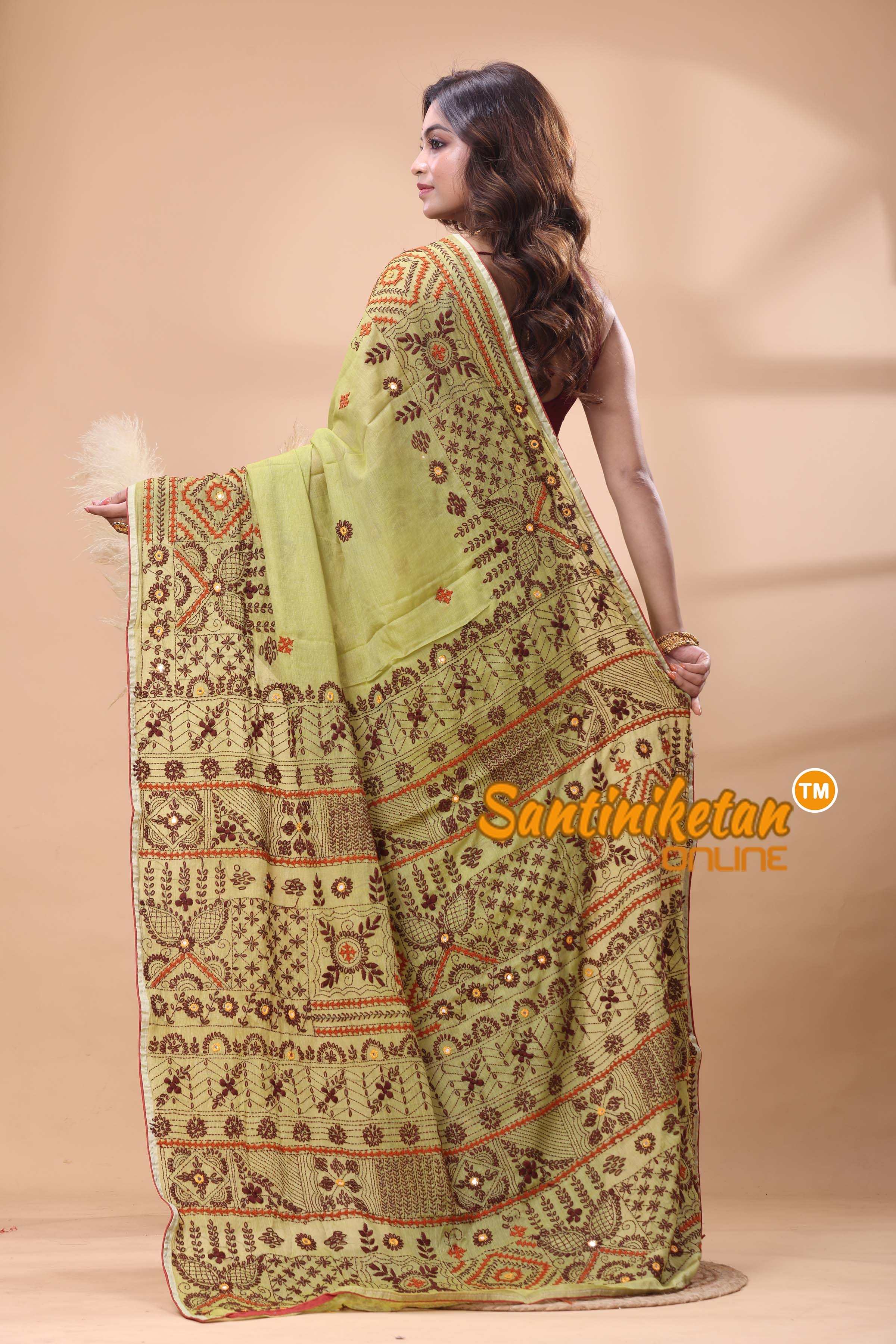 Half Tussar Lambani Stitch Saree