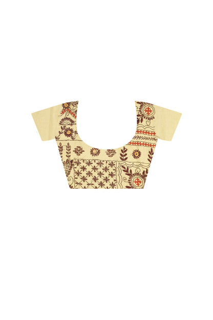 Half Tussar Lambani Stitch Saree