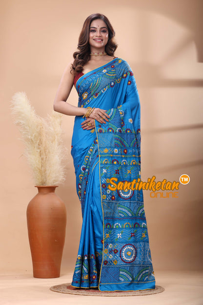 Bangalore Silk Lambani Stitch Saree