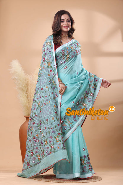 Half Tussar Lambani Stitch Saree