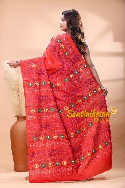 Bangalore Silk Lambani Stitch Saree