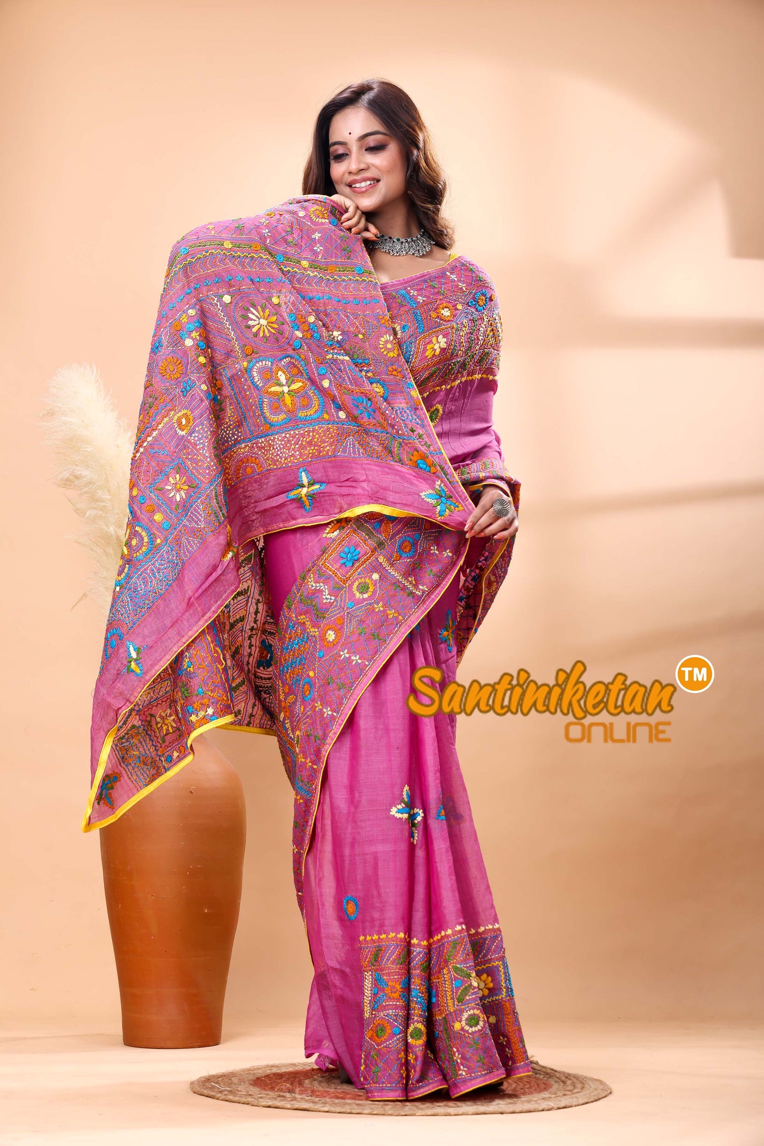 Half Tussar Lambani Stitch Saree