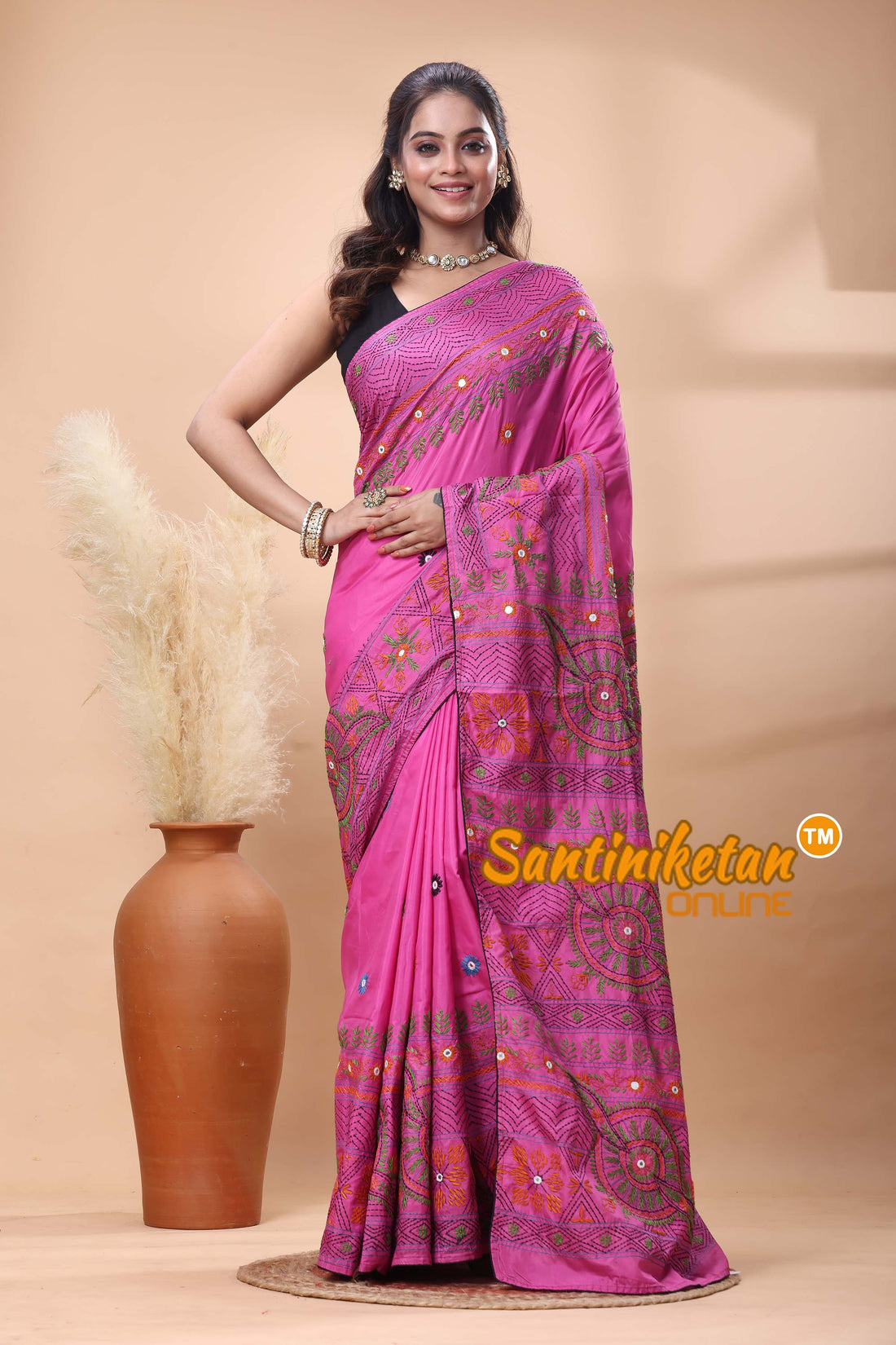 Bangalore Silk Lambani Stitch Saree