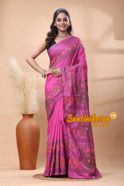 Bangalore Silk Lambani Stitch Saree