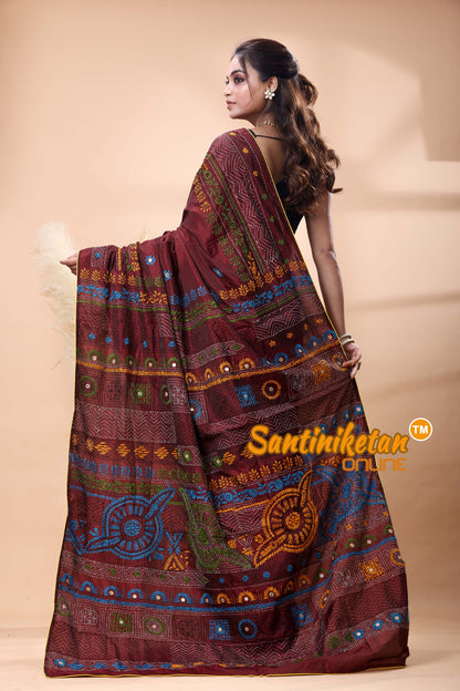 Bangalore Silk Lambani Stitch Saree