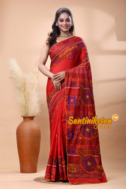 Bangalore Silk Lambani Stitch Saree