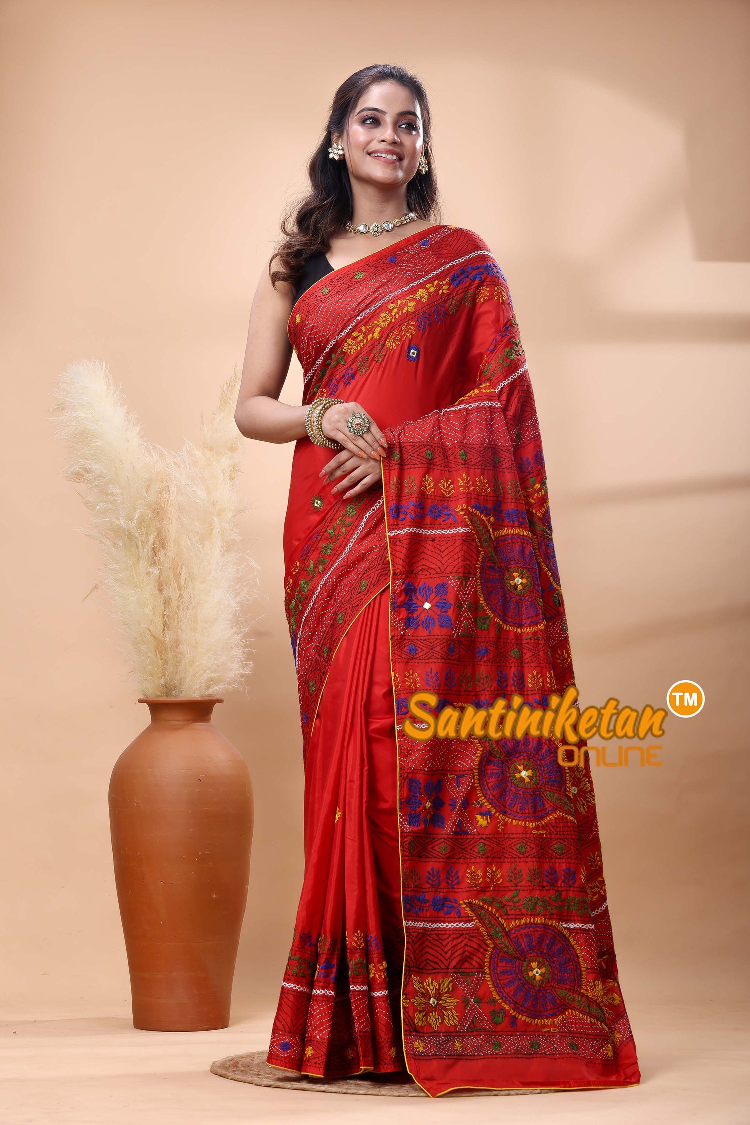 Bangalore Silk Lambani Stitch Saree