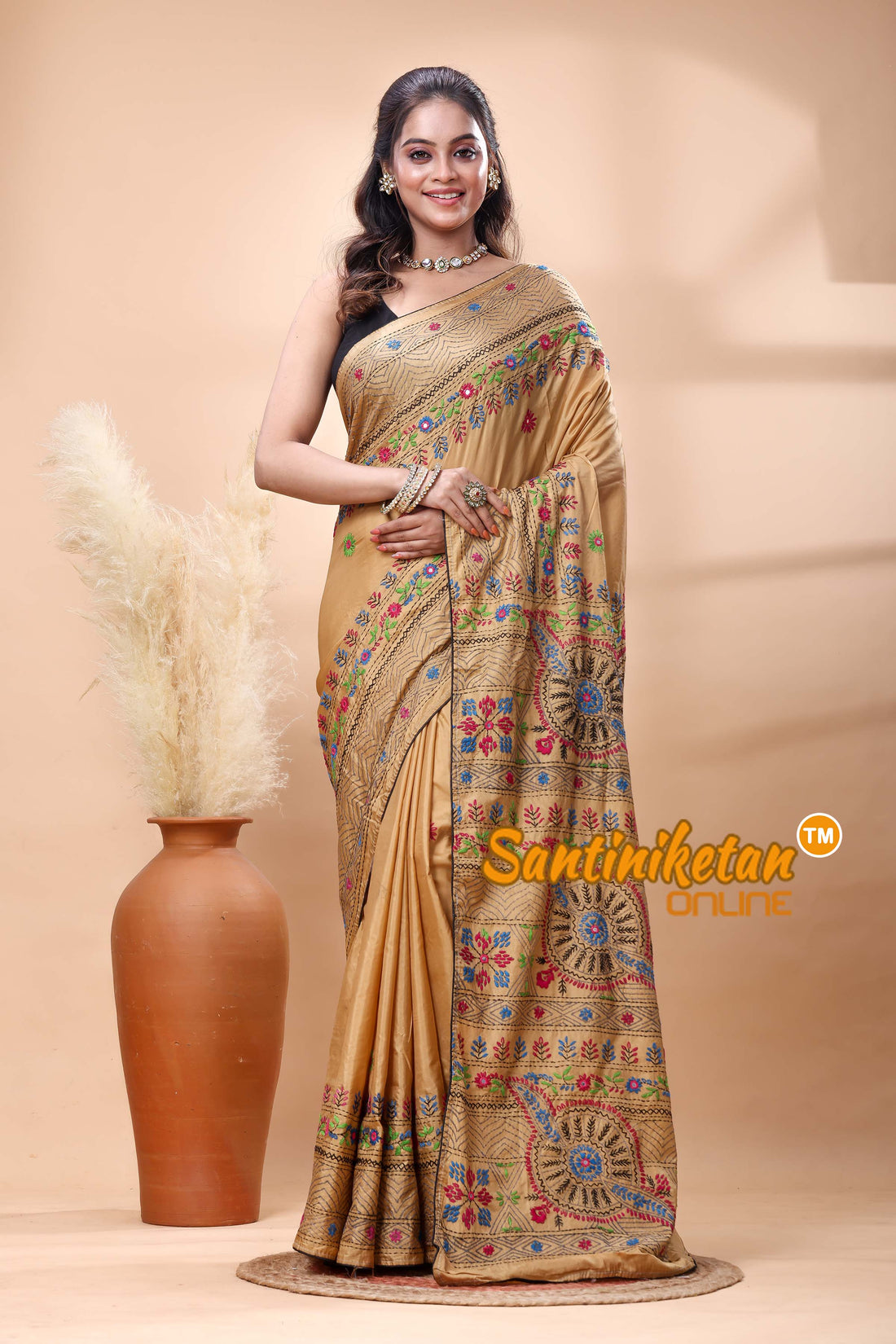 Bangalore Silk Lambani Stitch Saree