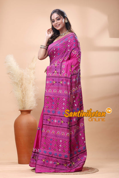 Bangalore Silk Lambani Stitch Saree