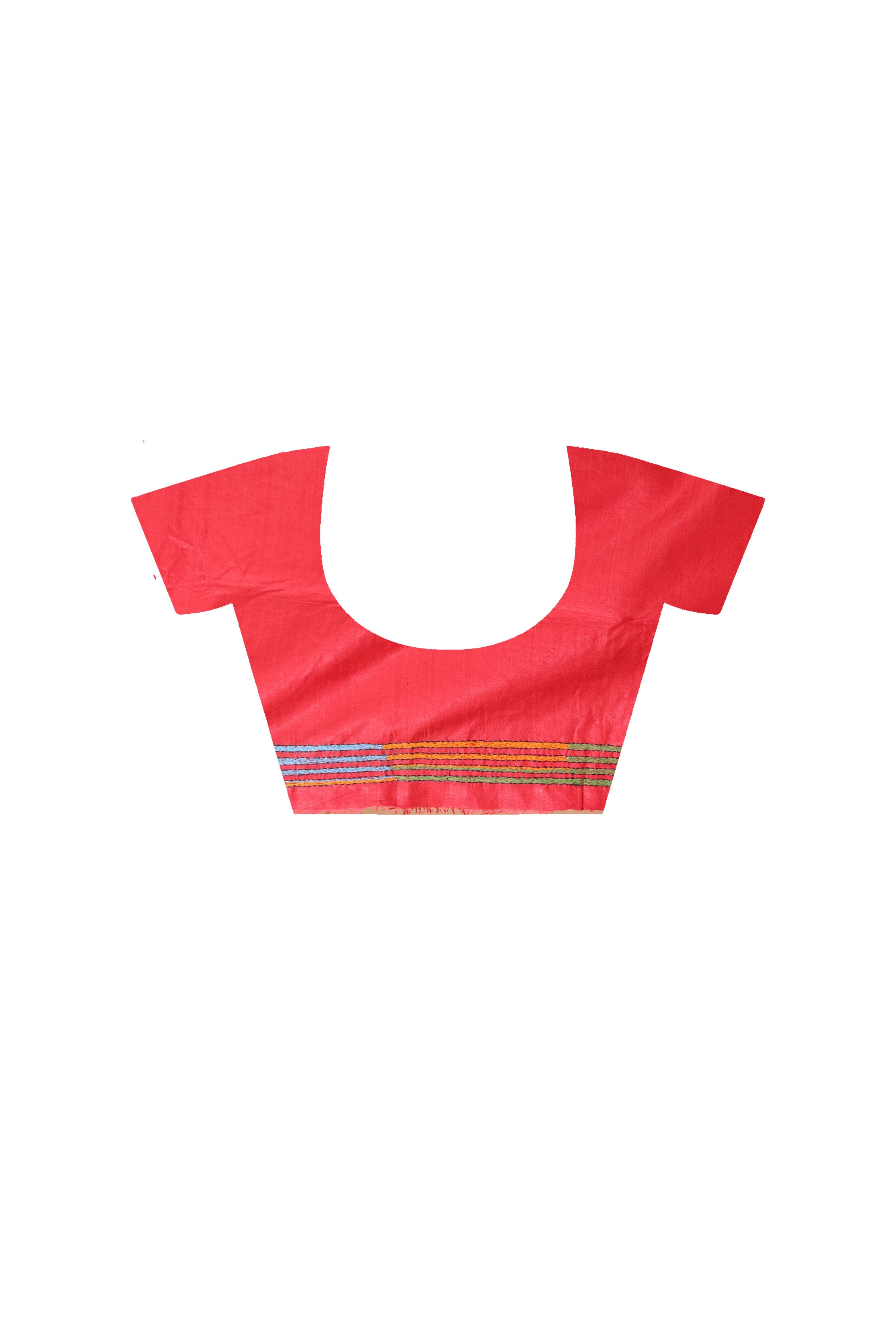 Pure Bangalore Silk Kantha Stitch Saree