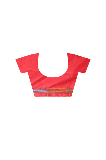 Pure Bangalore Silk Kantha Stitch Saree