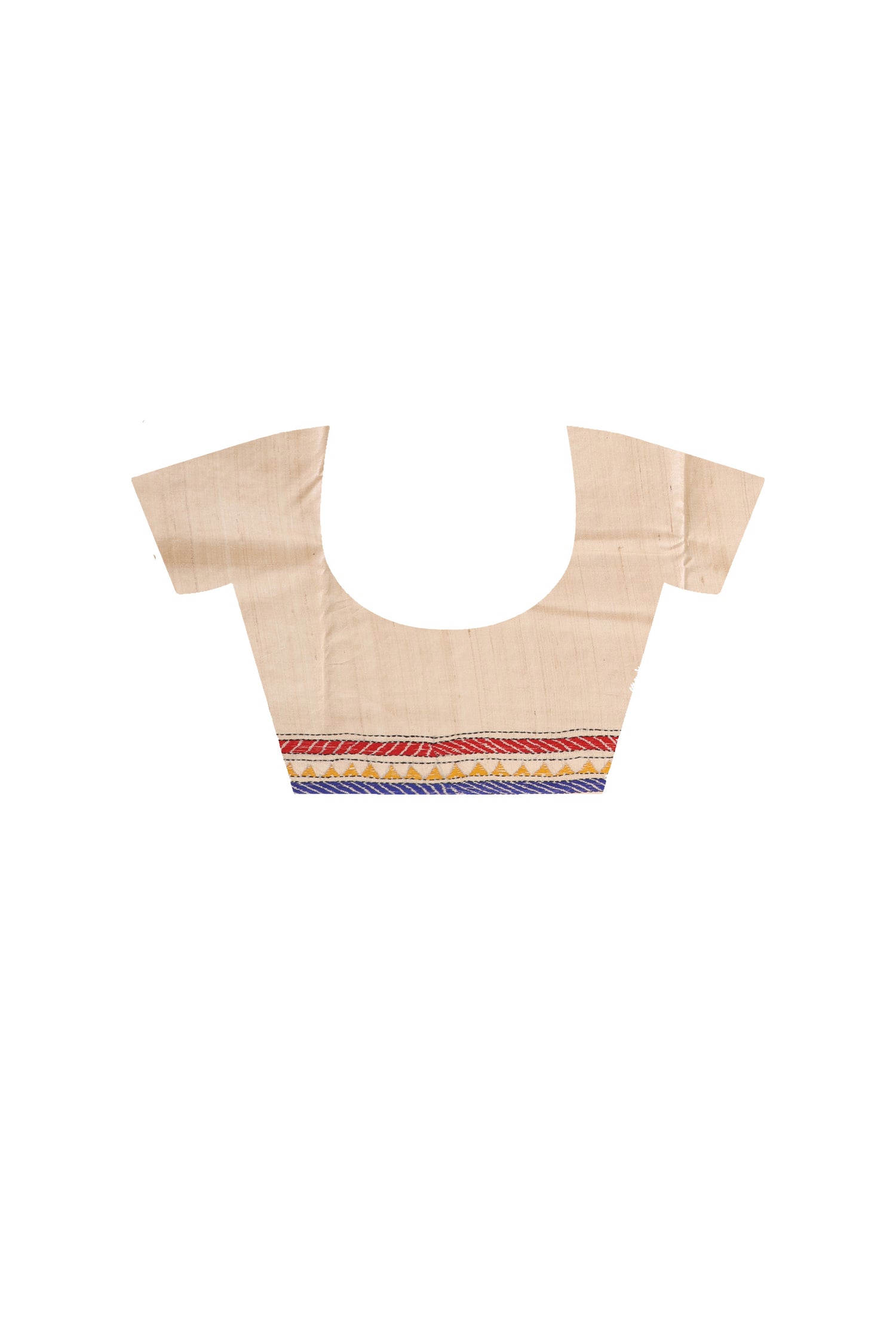 Pure Gachi Tussar Silk Kantha Stitch Saree