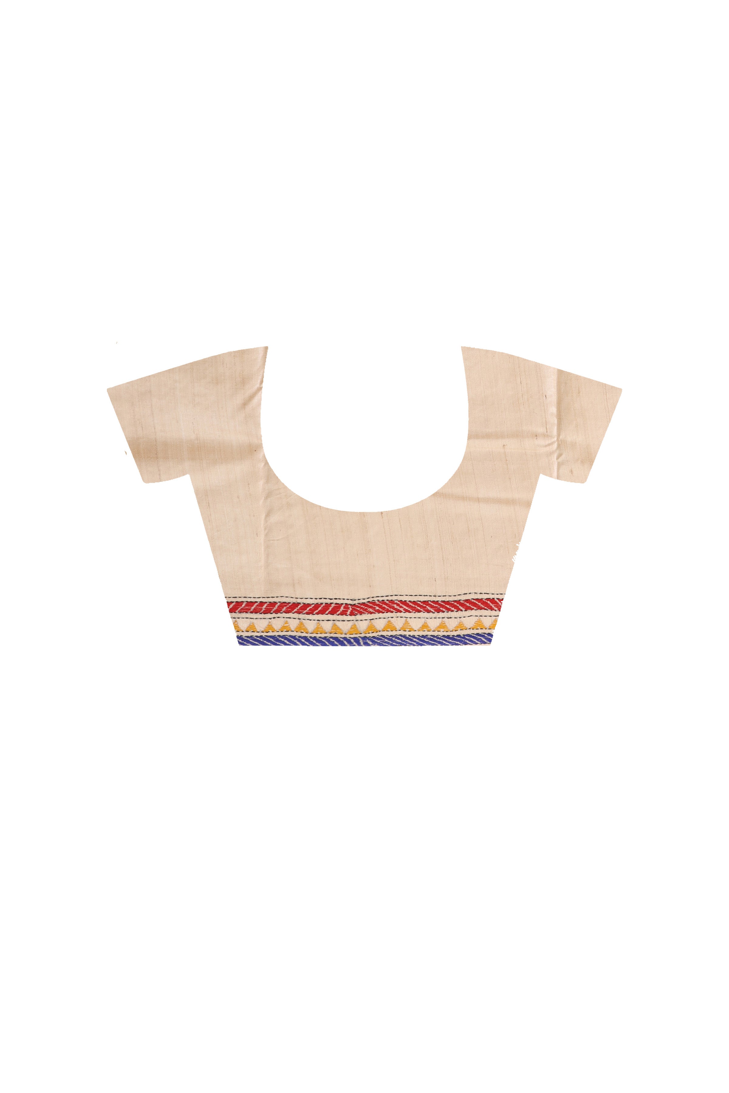 Pure Gachi Tussar Silk Kantha Stitch Saree