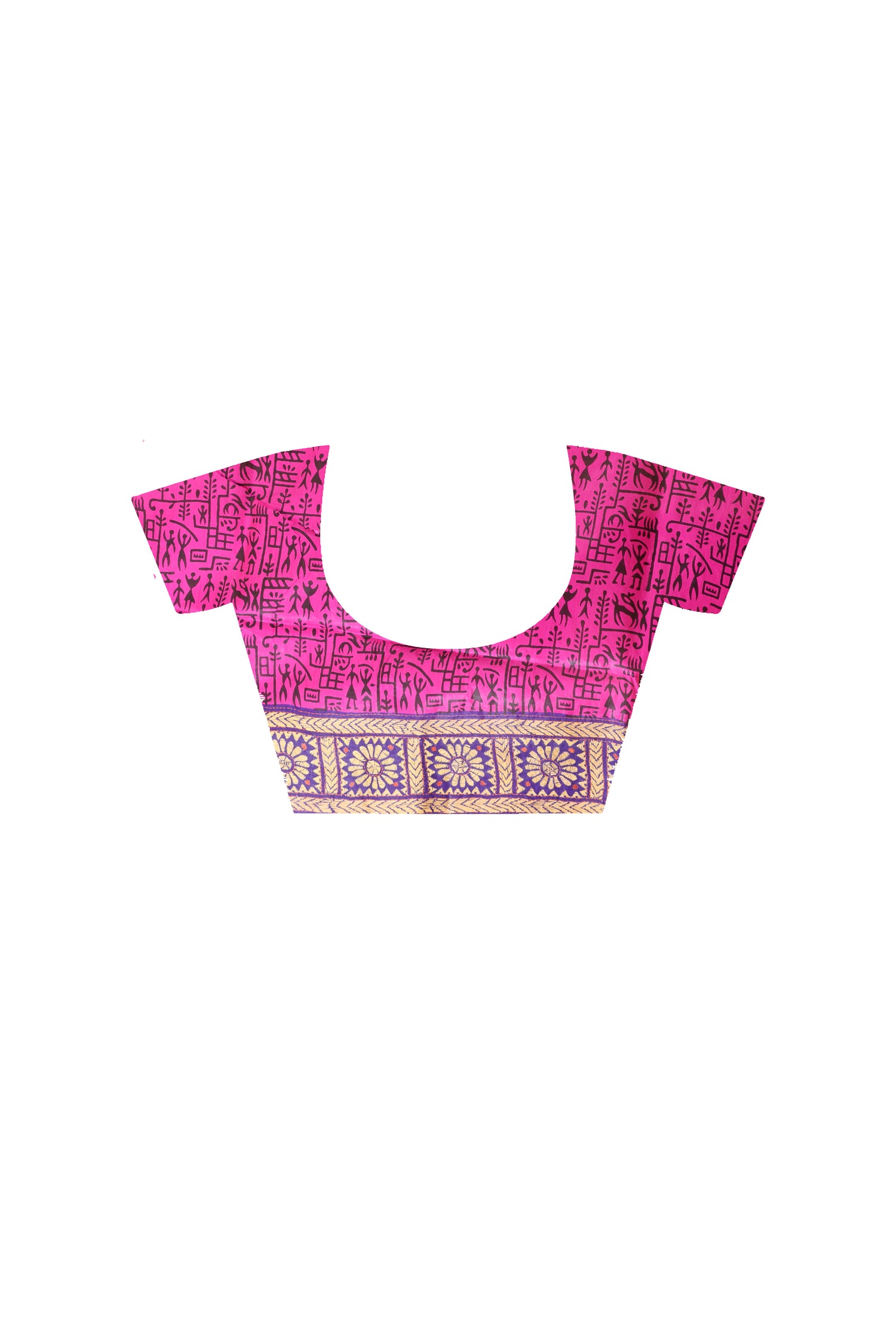 Pure Bangalore Silk Kantha Stitch Saree