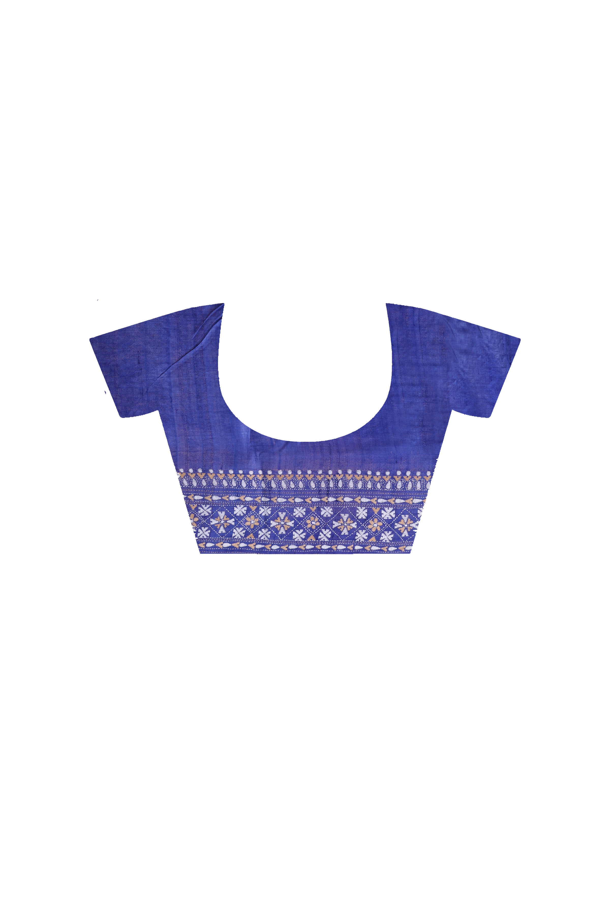 Pure Gachi Dye Tussar Silk Kantha Stitch Saree