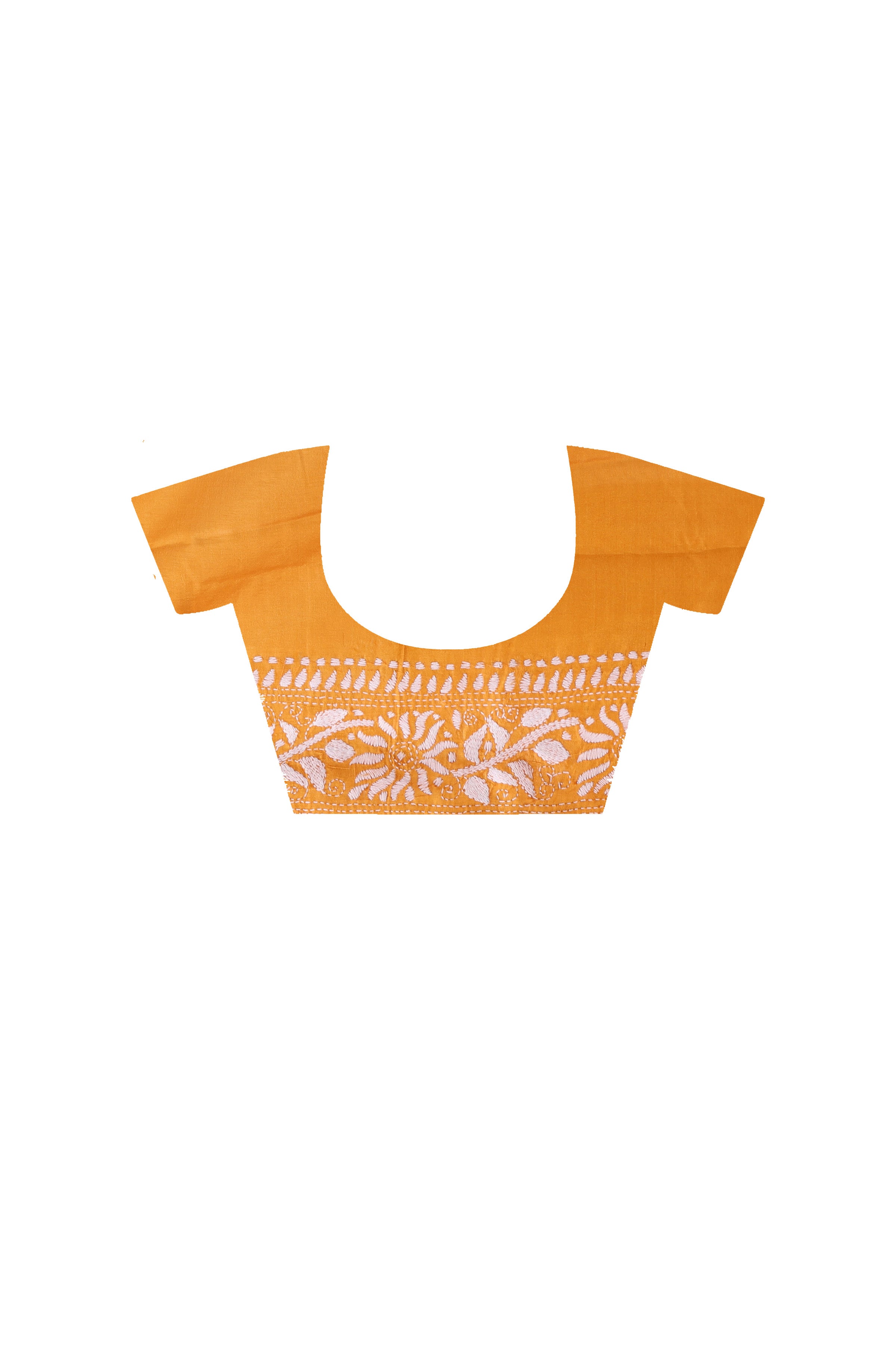 Bangalore Silk Kantha Stitch Saree