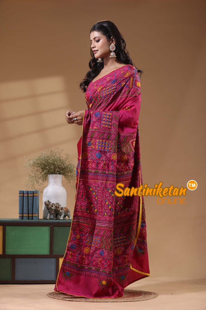 Bangalore Silk Lambani Stitch Saree