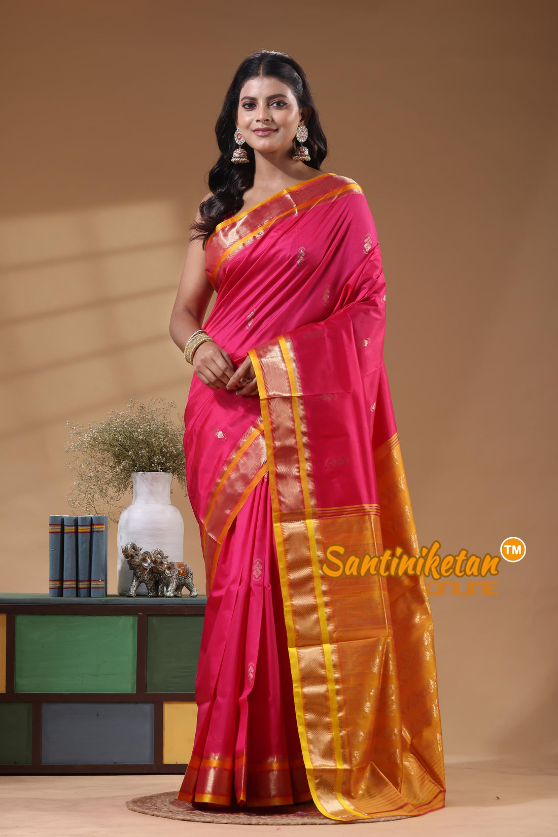 Kanjivaram Design Garad Silk Saree With Blouse