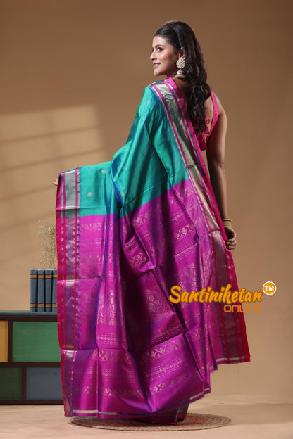 Kanjivaram Design Garad Silk Saree With Blouse