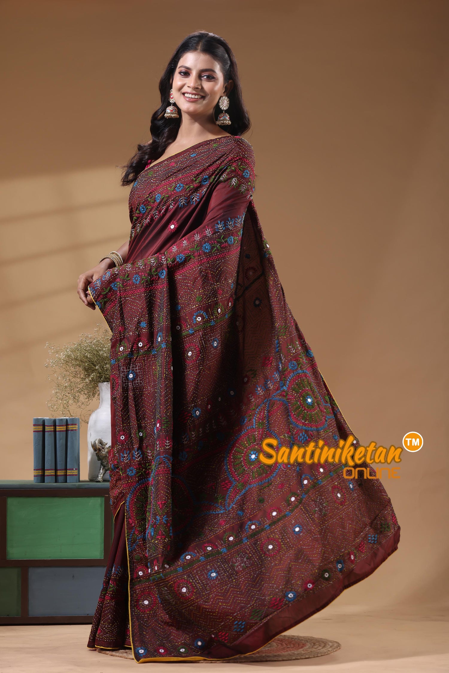 Bangalore Silk Lambani Stitch Saree