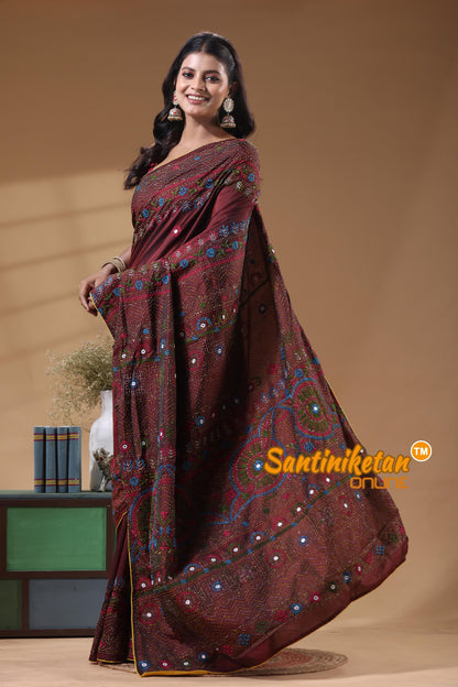 Bangalore Silk Lambani Stitch Saree