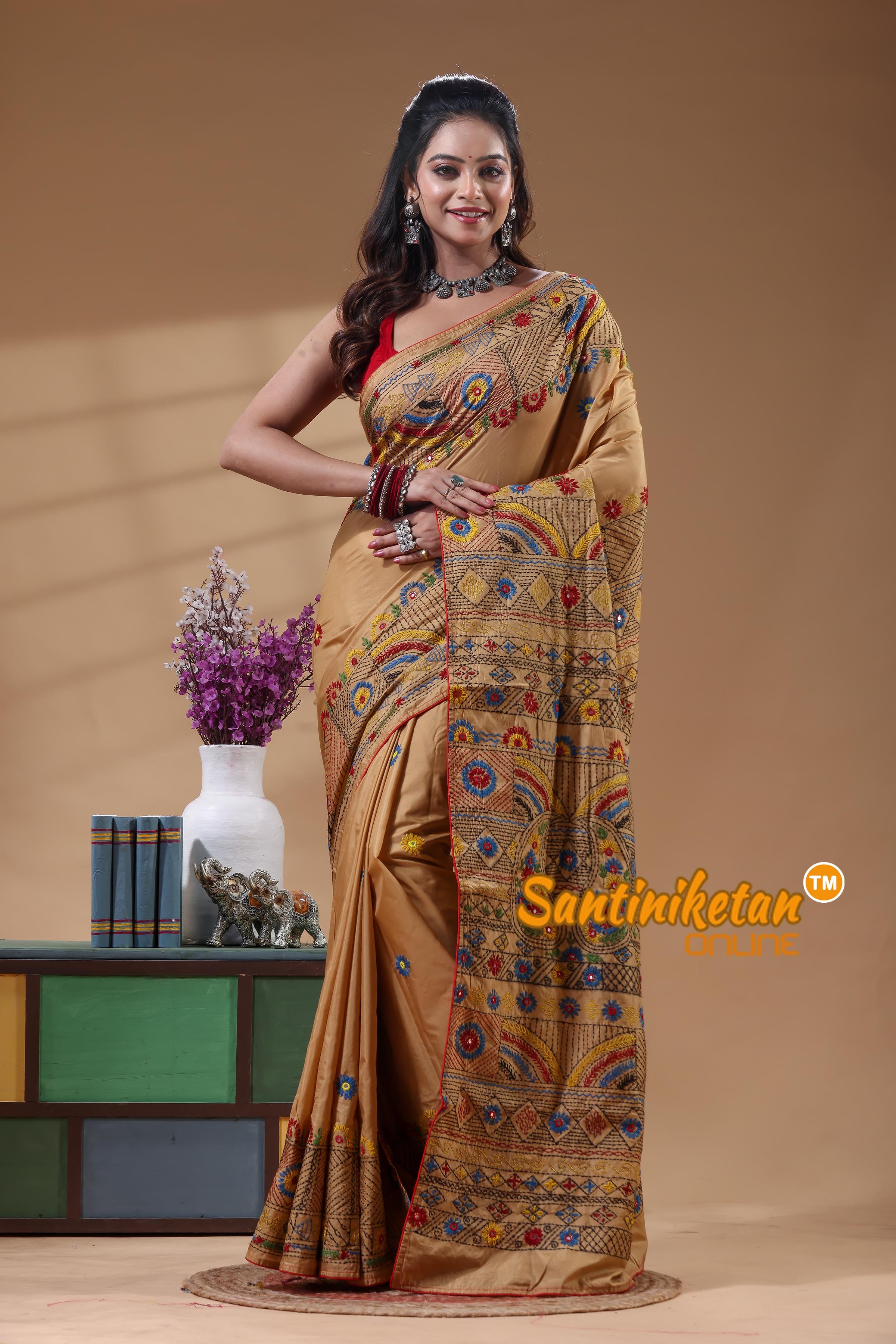 Bangalore Silk Lambani Stitch Saree