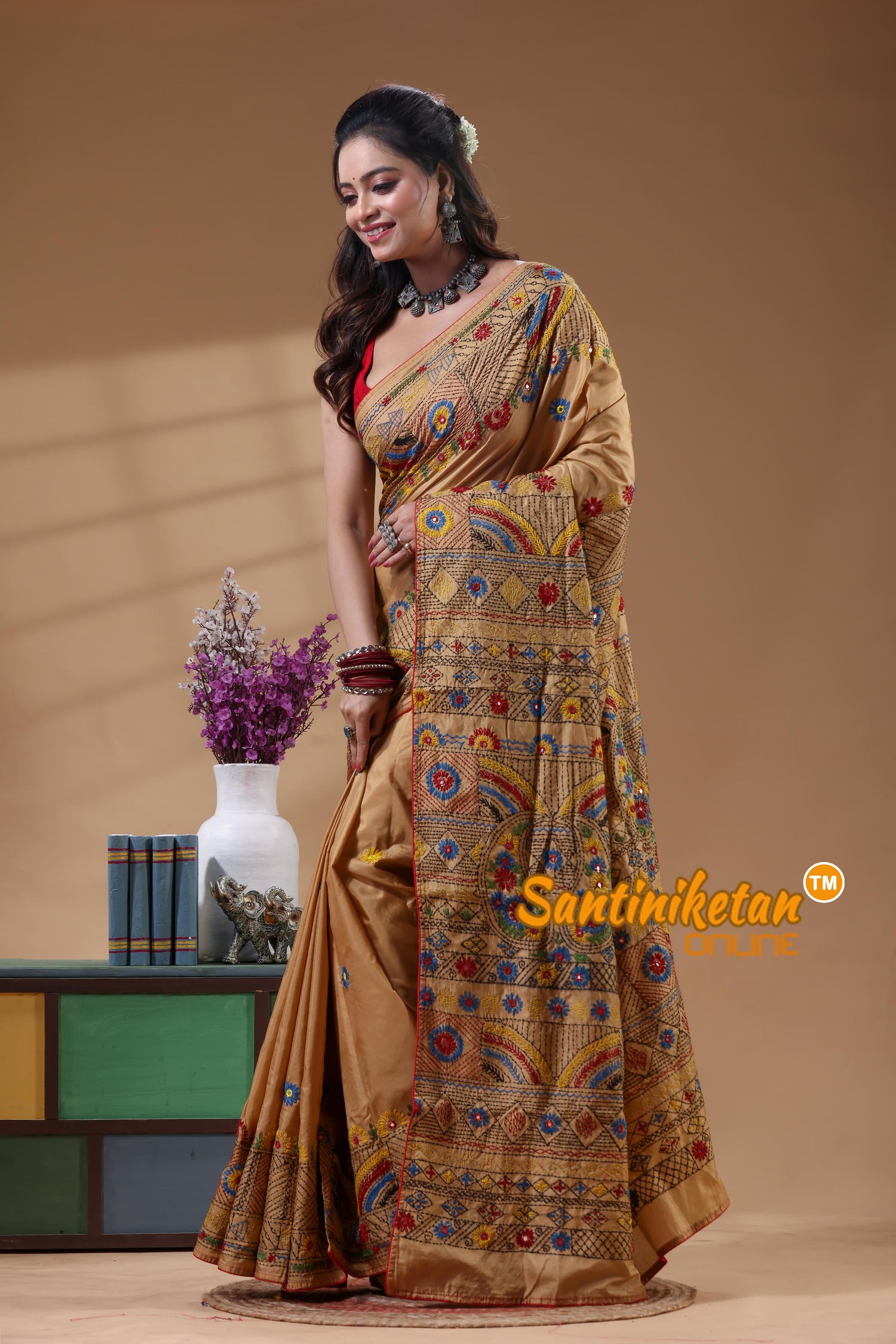 Bangalore Silk Lambani Stitch Saree
