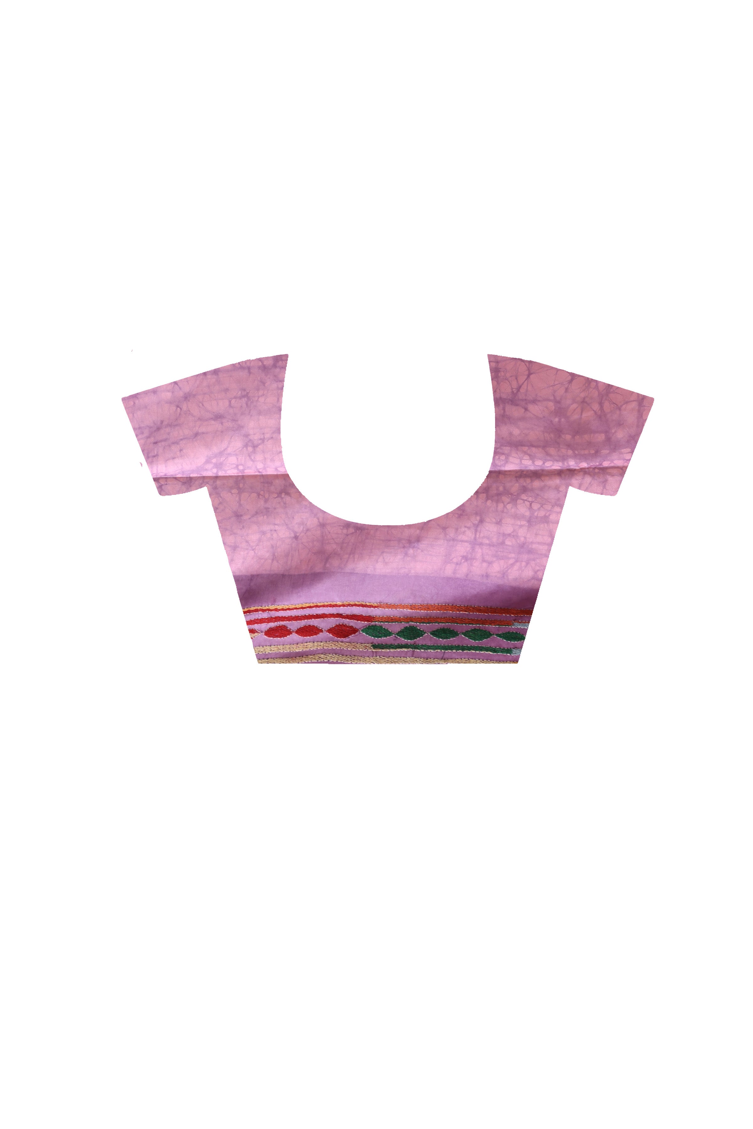 Bangalore Silk Batik Kantha Stitch Saree